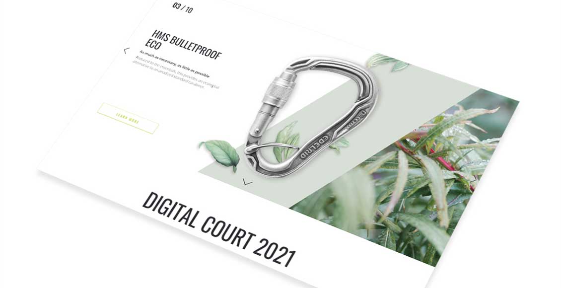 Edelrid Digital Court Webseite