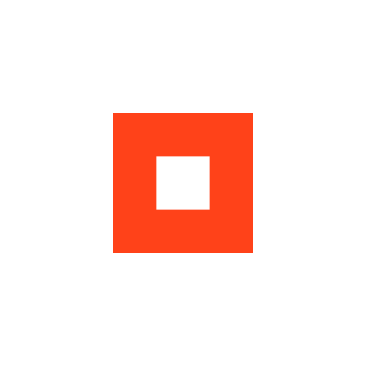 Animiertes Quadrat in der Farbe Orange